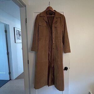 Le Chateau long leather coat